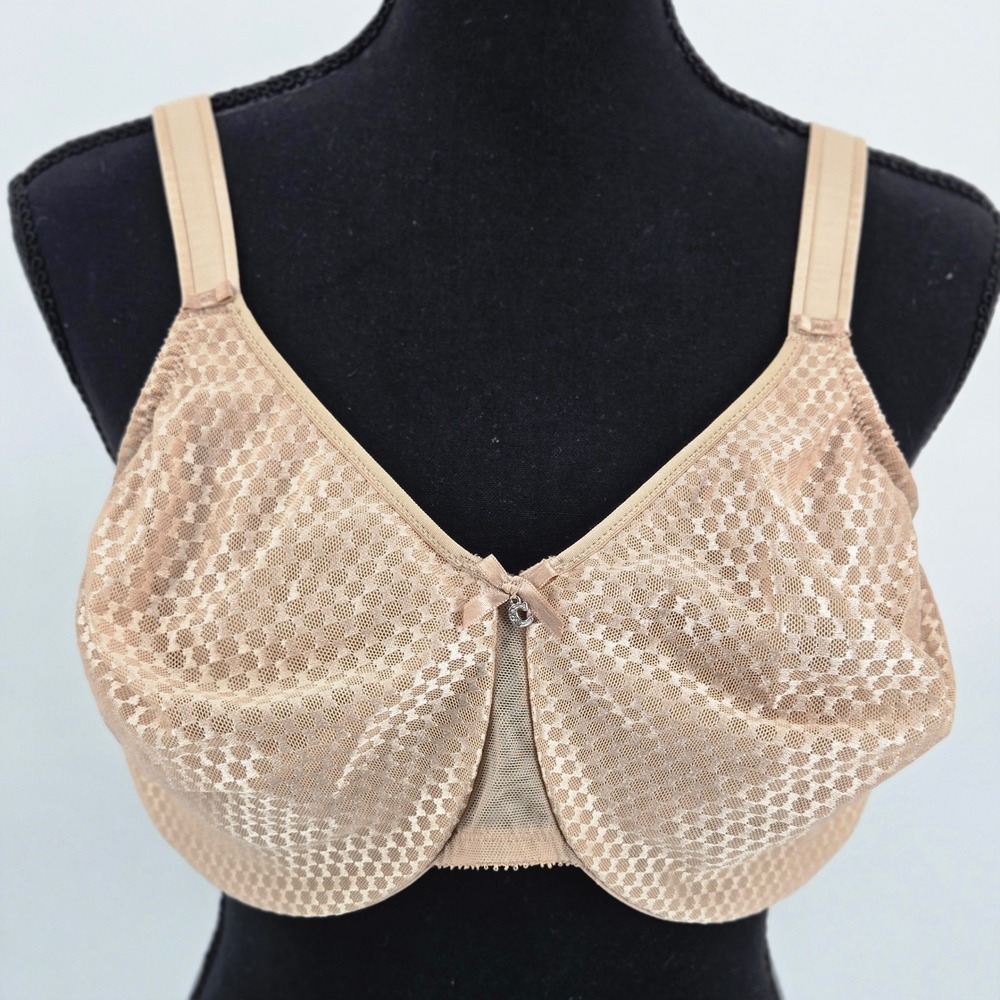 Chantelle C Magnifique Minimizer Underwire Bra Nude Jacquard Shaper 38DDD VGUC